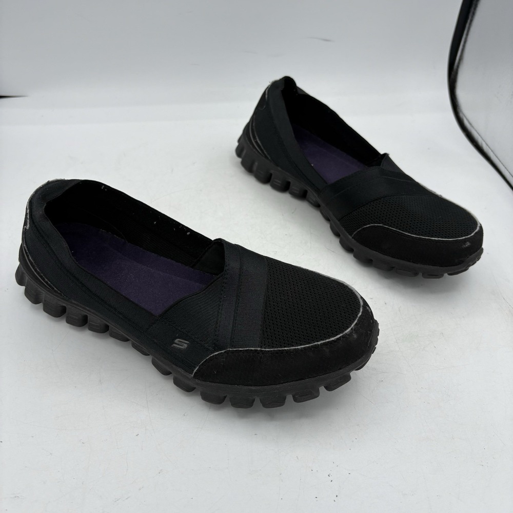 Skechers Shoes Womens Size 6.5 EZ Flex 2 Quipster Black Comfort Slip Ons